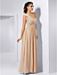  Sheath/Column One Shoulder Floor-length Chiffon Evening Dress