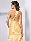  Trumpet/Mermaid One Shoulder Court Train Taffeta Evening Dress