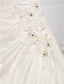  Ball Gown V-neck Chapel Train Taffeta  Wedding Dress