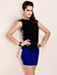  TS Contrast Color Gilding Lace Embroidery Sleeveless Shirt