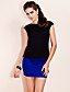  TS Contrast Color Gilding Lace Embroidery Sleeveless Shirt