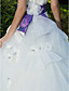  Ball Gown Strapless Floor-length Organza Wedding Dress