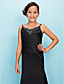  Trumpet/Mermaid Spaghetti Straps Floor-length Satin Junior Bridesmaid Dress