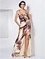  Trumpet/Mermaid Sweetheart Strapless Floor-length Chiffon Beading Split Front Ruching Evening Dress
