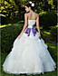  Ball Gown Strapless Floor-length Organza Wedding Dress