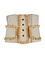  Polyester with Cystal/Ruffles Strapless Lace-up Corsets Shapewear