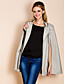  TS Asymmetrical Zipper Tweed Cloak Trench Coat