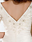  Ball Gown V-neck Chapel Train Taffeta  Wedding Dress