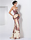  Trumpet/Mermaid Sweetheart Strapless Floor-length Chiffon Beading Split Front Ruching Evening Dress