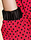  ts annata contrasto di colore polka dot abito
