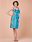  Sheath/Column Straps Knee-length Polyester Mother of the Bride Dress With A Wrap