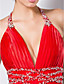  v-collo capestro pavimento-lunghezza satin abito da sera tromba / sirena
