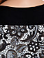  TS Contrast Color Gilding Lace Embroidery Sleeveless Shirt