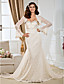  Trumpet/Mermaid Sweetheart Court Train Lace Wedding Dress With A Wrap