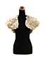  luxe kant met satijnen bloemen korte mouw bruiloft wrap / speciale gelegenheid jas