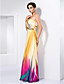  Sheath/Column Sweetheart Floor-length Chiffon Evening Dress With Crystal Detailing