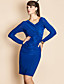  TS Gathered Long Sleeve Jersey Bodycon Dress