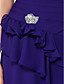  Sheath/Column Floor-length Chiffon Bridesmaid Dress With Cascading Ruffles