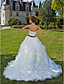  Ball Gown Sweetheart Cathedral Train Organza And Satin Wedding Dress