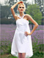  A-line Scoop Knee-length Tulle Wedding Dress
