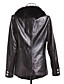  Charming Long Sleeve Fox Fur Collar Mink Fur Bottom Hem Evening/Casual Lambskin Leather Jacket