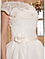  A-line Bateau Organza And Lace Wedding Dress