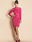  TS Deep V Back Bow Slim Dress