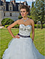  Ball Gown Sweetheart Cathedral Train Organza And Satin Wedding Dress