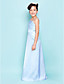 Sheath/Column Spaghetti Straps Floor-length Stretch SatinJunior Bridesmaid Dress