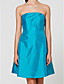  A-line Strapless Knee-length Taffeta Bridesmaid Dress