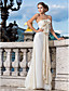  Sheath/Column Strapless Floor-length Chiffon Evening Dress With Flower(s) And Draping