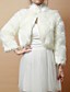  Nice Short Sleeve Faux Fur Evening/Wedding Jacket/Wrap