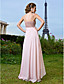  Sheath/Column Spaghetti Straps Asymmetrical Chiffon Evening Dress