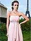  Sheath/Column Spaghetti Straps Asymmetrical Chiffon Evening Dress