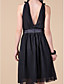  A-line High Neck Knee-length Chiffon Mother of the Bride Dress