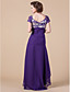  A-line V-neck Asymmetrical Chiffon Mother of the Bride Dress