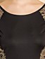  TS V Back Gold Lace Stitching Jersey Bodycon Dress