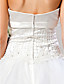  palla abito senza spalline piano di lunghezza raso e organza abito da sposa