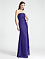  Sheath/Column Strapless Floor-length Chiffon Over Elastic Woven Satin Bridesmaid Dress