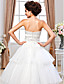  palla abito senza spalline piano di lunghezza raso e organza abito da sposa