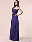  A-line Strapless Floor-length Chiffon Bridesmaid Dress