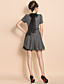  TS VINTAGE Detachable Mesh Bow Jersey Swing Dress