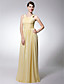  Sheath/Column Scoop Floor-length Chiffon Bridesmaid Dress