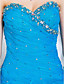  Ball Gown Sweetheart Floor-length Organza Evening Dress With Beading And Cascading Ruffles