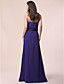  A-line Strapless Floor-length Chiffon Bridesmaid Dress