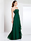  Sheath/Column Sweetheart Floor-length Chiffon Evening Dress
