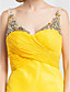  Trumpet/Mermaid Straps Sweep/Brush Train Chiffon Evening Dress