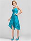  Sheath/Column V-neck Knee-length Chiffon Cocktail Dress