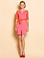  TS Color Block Self Belt Jersey Dress