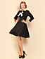  TS Black And White Bow Swing Dress